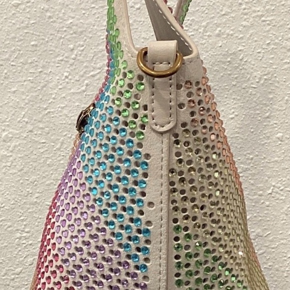 Kurt Geiger London Small Chelsea Crystal Leather Hobo Bag NWT - Picture 7 of 15